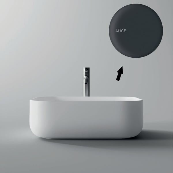 Νιπτήρας Unica Black Matt 50x37 cm